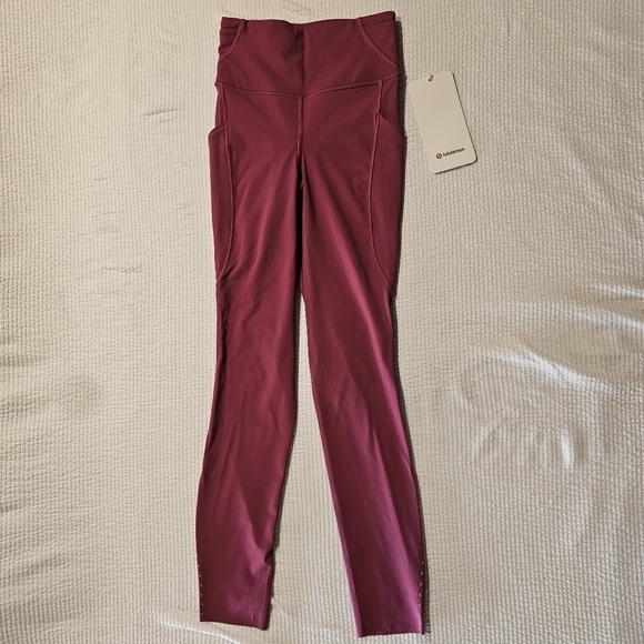 Lululemon Fast And Free High-Rise Tight 25” Pockets Color: Washed Mauve size 2 - Picture 1 of 10
